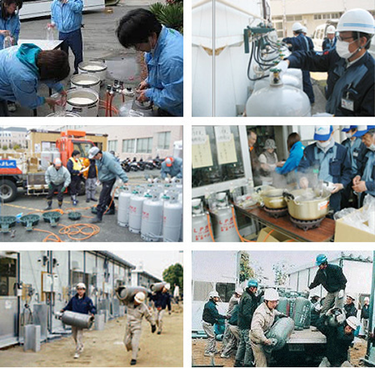 災害時のLPガス利用イメージ